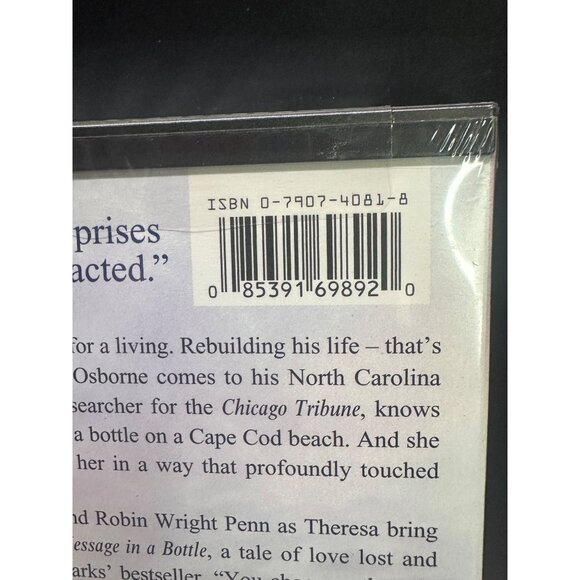 Message In A Bottle DVD 1999 Kevin Costner - Widescreen - NEW SEALED! - Picture 3 of 3